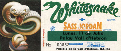 Whitesnake Tickets 1994